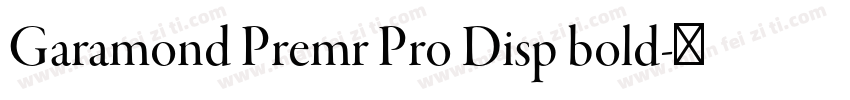 Garamond Premr Pro Disp bold字体转换